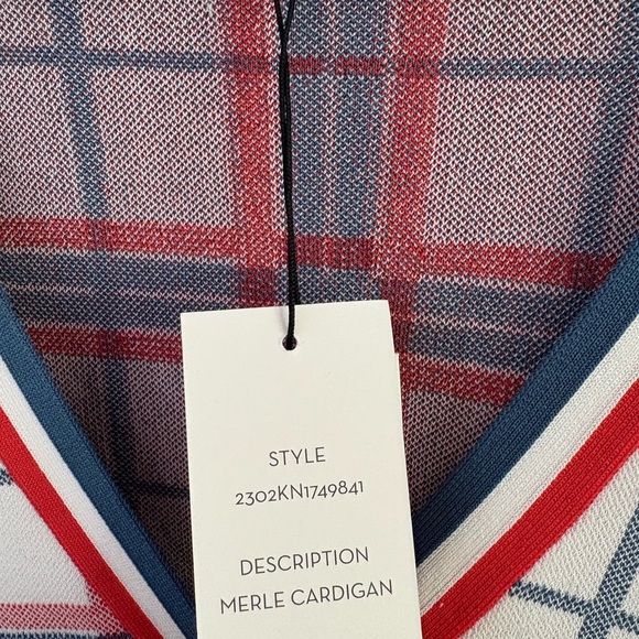 NWT Veronica Beard Merle Cardigan Plaid - Picture 6 of 9